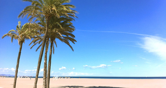 Marina Real y playas de Valencia.