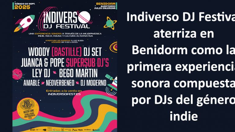 Indiverso DJ Festival aterriza en Benidorm como la primera experiencia sonora compuesta por DJs del género indie 