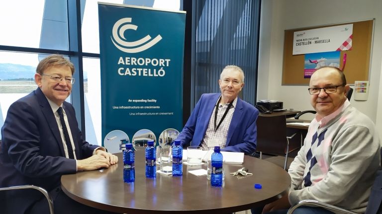 Ximo Puig destaca que la segunda ruta del aeropuerto de Castellón a Londres reforzará la conectividad con el mercado británico
