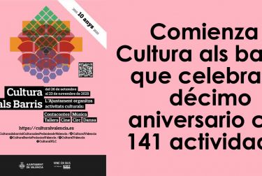 Comienza ‘Cultura als barris’, que celebra su décimo aniversario con 141 actividades