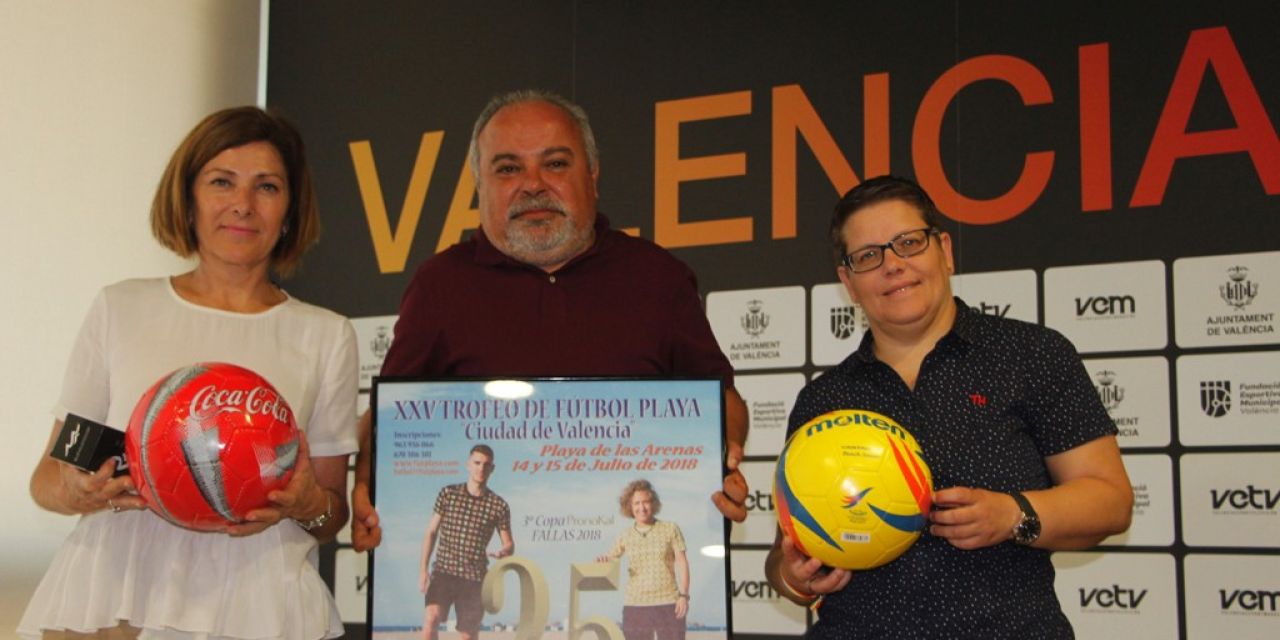  El XXV Trofeo Ciudad de Valencia de Fútbol Playa reunirá a 500 jugadores en 