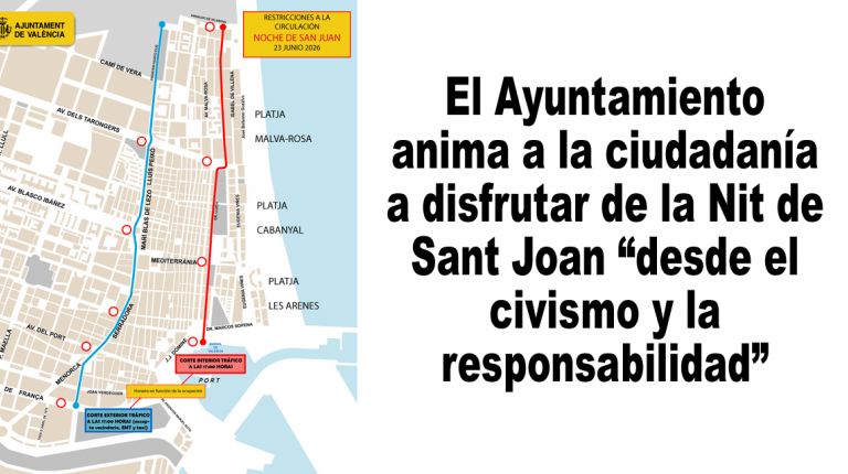 El Ayuntamiento anima a la ciudadanía a disfrutar de la Nit de Sant Joan “desde el civismo y la responsabilidad”