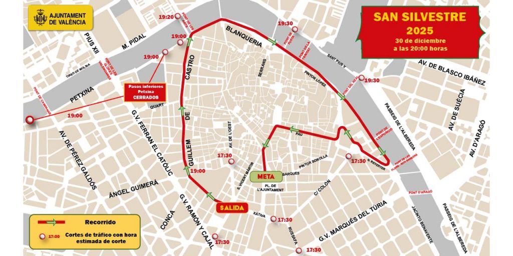  València prepara un dispositivo especial de tráfico para la realización de la San Silvestre