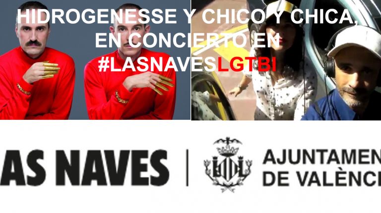 Hidrogenesse y Chico y Chica en concierto en #LasNavesLGTBI