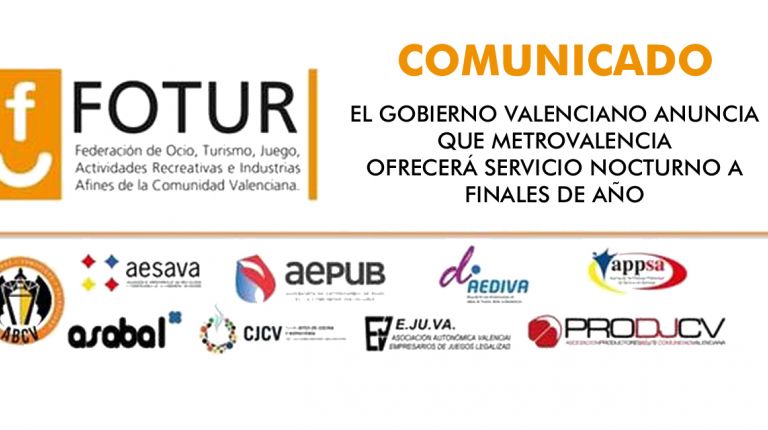 El Gobierno valenciano anuncia que Metrovalencia ofrecerá servicio nocturno a finales de año