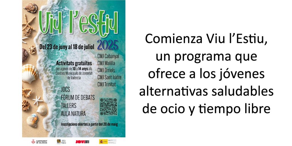  Comienza Viu l’Estiu, un programa que ofrece a los jóvenes alternativas saludables de ocio y tiempo libre