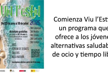 Comienza Viu l’Estiu, un programa que ofrece a los jóvenes alternativas saludables de ocio y tiempo libre