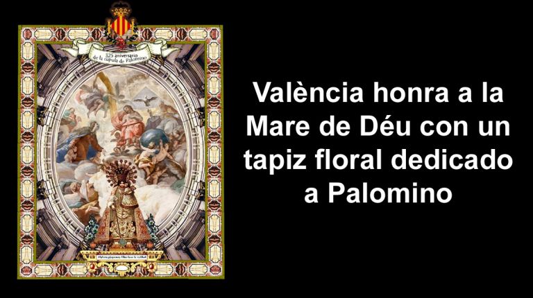 València honra a la Mare de Déu con un tapiz floral dedicado a Palomino