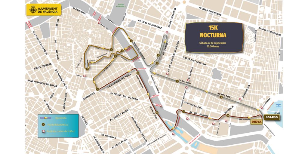  Más de 13.000 atletas correrán la 12ª edición de la 15K Nocturna València ‘Gana Energía’, que “iluminará la ciudad”