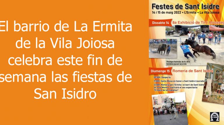 El barrio de La Ermita de la Vila Joiosa celebra este fin de semana las fiestas de San Isidro