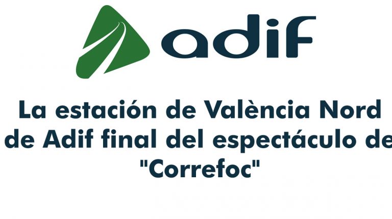 La estación de València Nord de Adif final del espectáculo de 